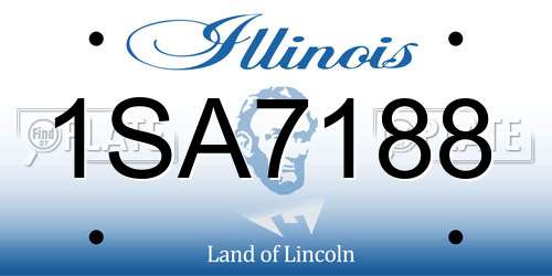 1SA7188 Illinois License Plate