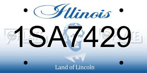 1SA7429 Illinois License Plate