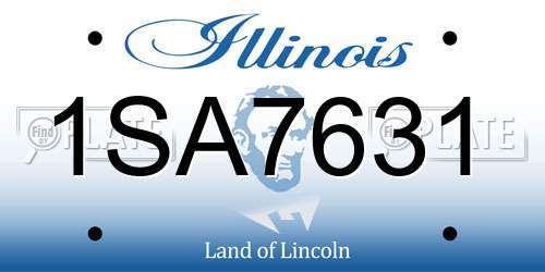 1SA7631 Illinois License Plate