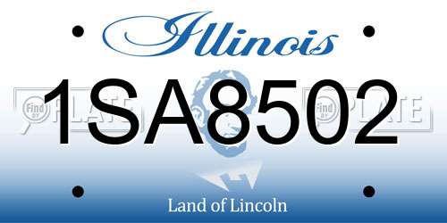 1SA8502 Illinois License Plate