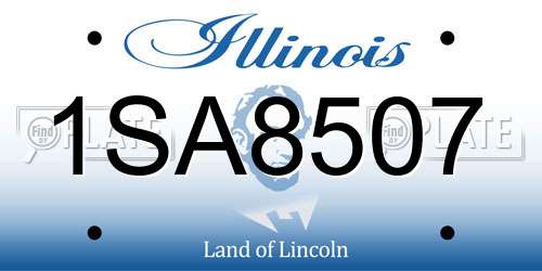 1SA8507 Illinois License Plate