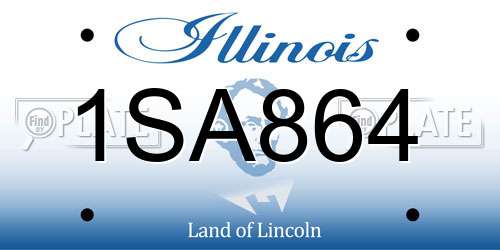1SA864 Illinois License Plate