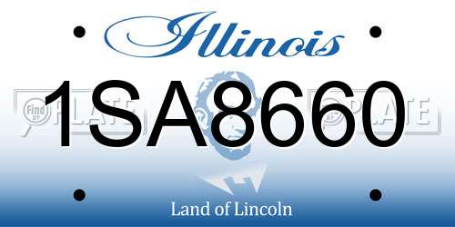 1SA8660 Illinois License Plate