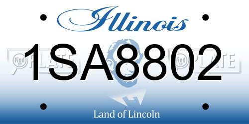 1SA8802 Illinois License Plate