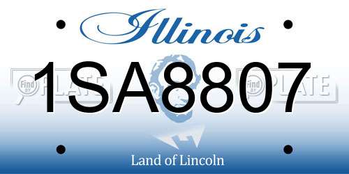 1SA8807 Illinois License Plate