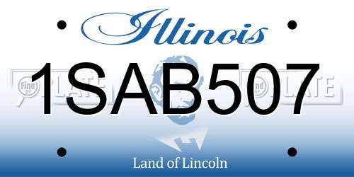 1SAB507 Illinois License Plate