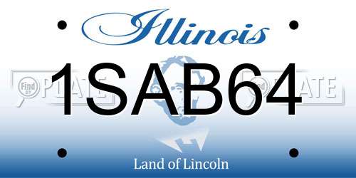 1SAB64 Illinois License Plate