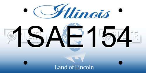 1SAE154 Illinois License Plate
