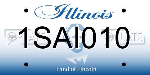 1SAI010 Illinois License Plate