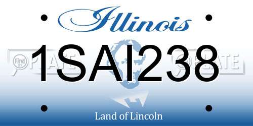 1SAI238 Illinois License Plate
