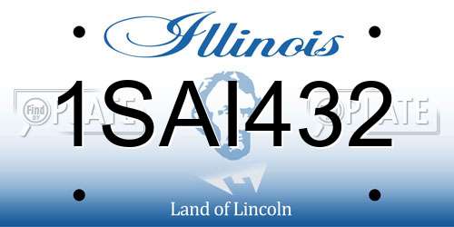 1SAI432 Illinois License Plate