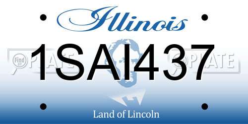 1SAI437 Illinois License Plate