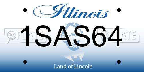 1SAS64 Illinois License Plate
