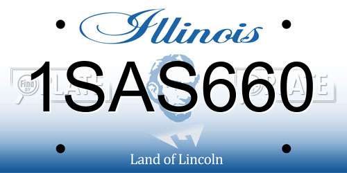 1SAS660 Illinois License Plate