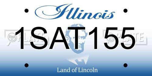 1SAT155 Illinois License Plate