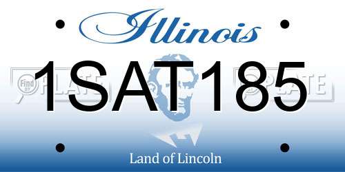 1SAT185 Illinois License Plate