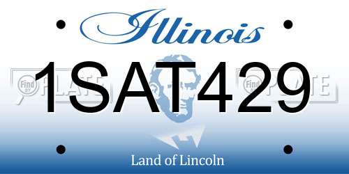 1SAT429 Illinois License Plate