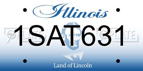 1SAT631 Illinois License Plate
