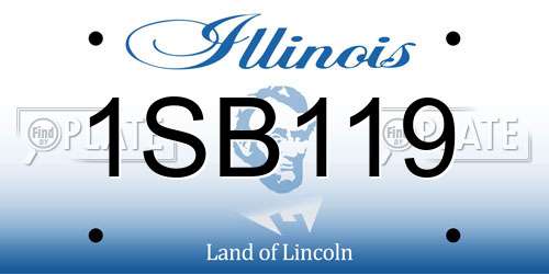 1SB119 Illinois License Plate