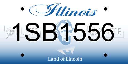 1SB1556 Illinois License Plate