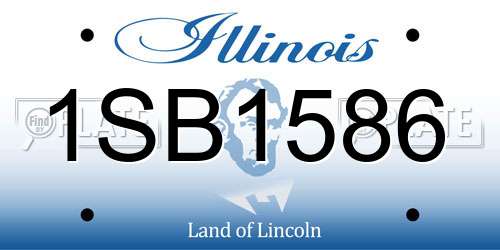 1SB1586 Illinois License Plate
