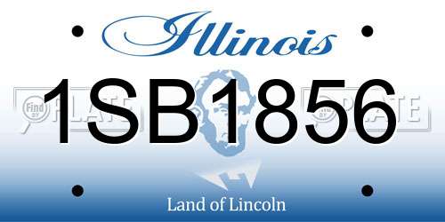 1SB1856 Illinois License Plate