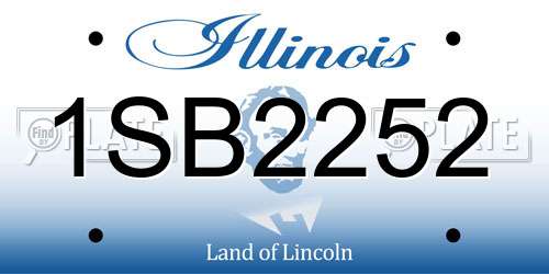1SB2252 Illinois License Plate
