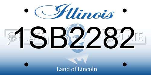 1SB2282 Illinois License Plate