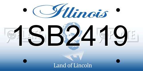 1SB2419 Illinois License Plate