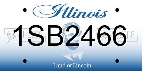 1SB2466 Illinois License Plate