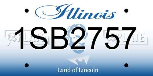 1SB2757 Illinois License Plate