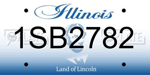1SB2782 Illinois License Plate