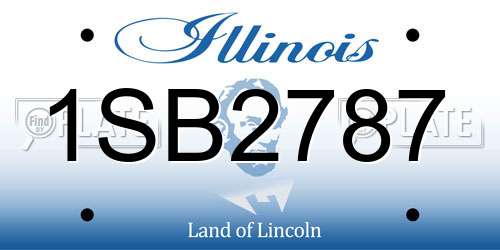 1SB2787 Illinois License Plate