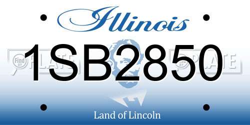 1SB2850 Illinois License Plate