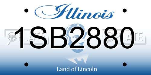 1SB2880 Illinois License Plate