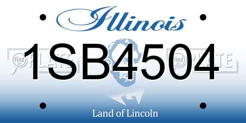 1SB4504 Illinois License Plate