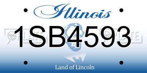 1SB4593 Illinois License Plate