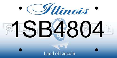 1SB4804 Illinois License Plate