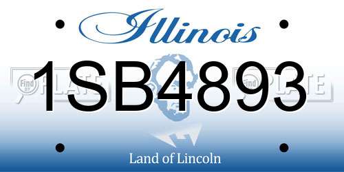 1SB4893 Illinois License Plate