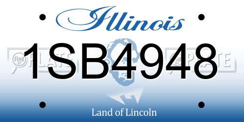 1SB4948 Illinois License Plate