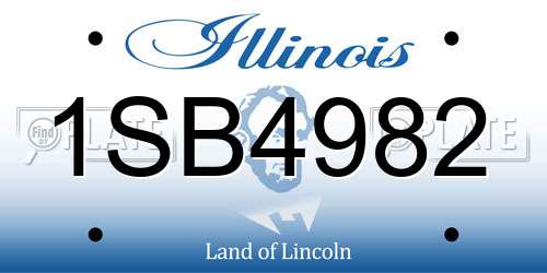1SB4982 Illinois License Plate