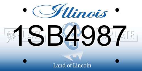 1SB4987 Illinois License Plate