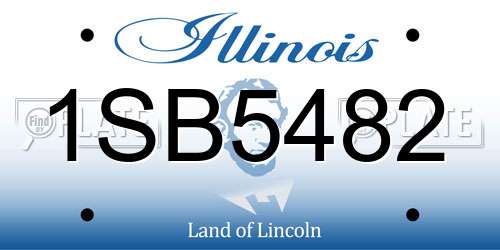1SB5482 Illinois License Plate
