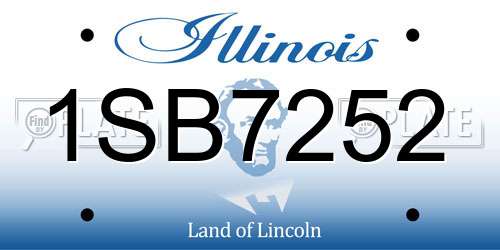 1SB7252 Illinois License Plate