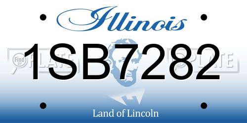 1SB7282 Illinois License Plate