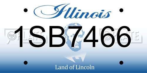 1SB7466 Illinois License Plate