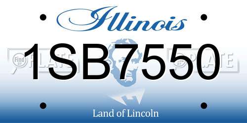 1SB7550 Illinois License Plate