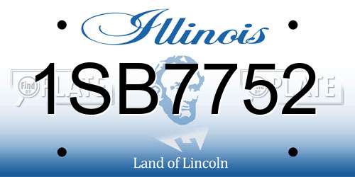 1SB7752 Illinois License Plate