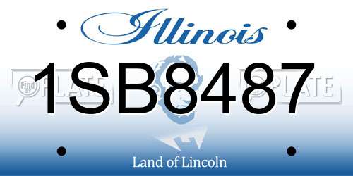 1SB8487 Illinois License Plate