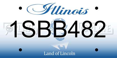 1SBB482 Illinois License Plate